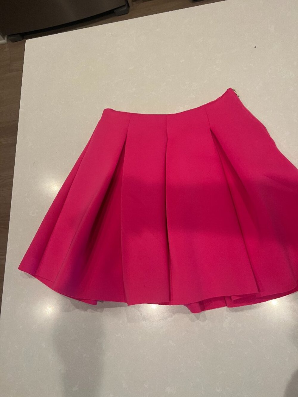 Soprano Hot Pink Structured Pleated Mini Skirt XS